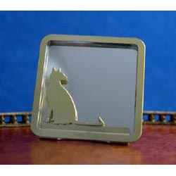 Cat Mirror....Brass